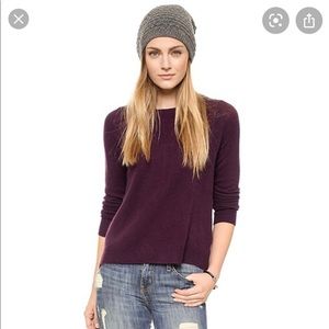 NWT 360 cashmere gia sweater plum claret XS $295